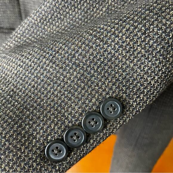 Pronto Uomo Houndstooth Lambswool Sport Coat Career Jacket 40R - Picture 3 of 7